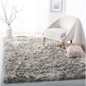 Safavieh Ocean 5' x 8' Hand Tufted Shag Rug in Light Gray