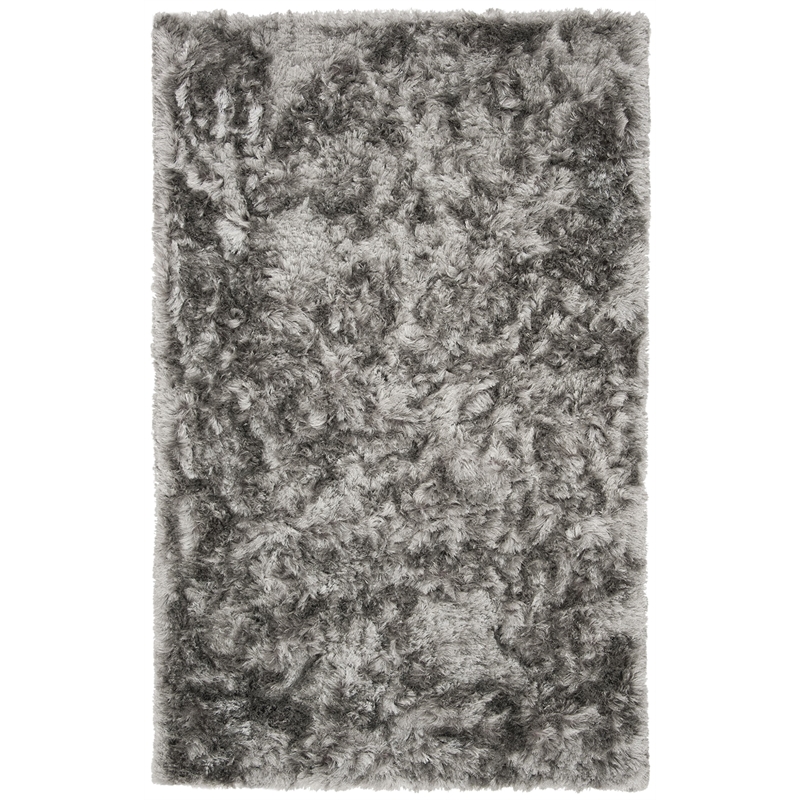 Safavieh Ocean 4' x 6' Hand Tufted Shag Rug in Silver