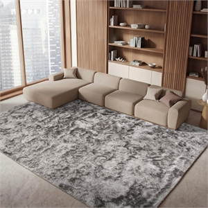 Safavieh Ocean 8' x 10' Hand Tufted Shag Rug in Silver