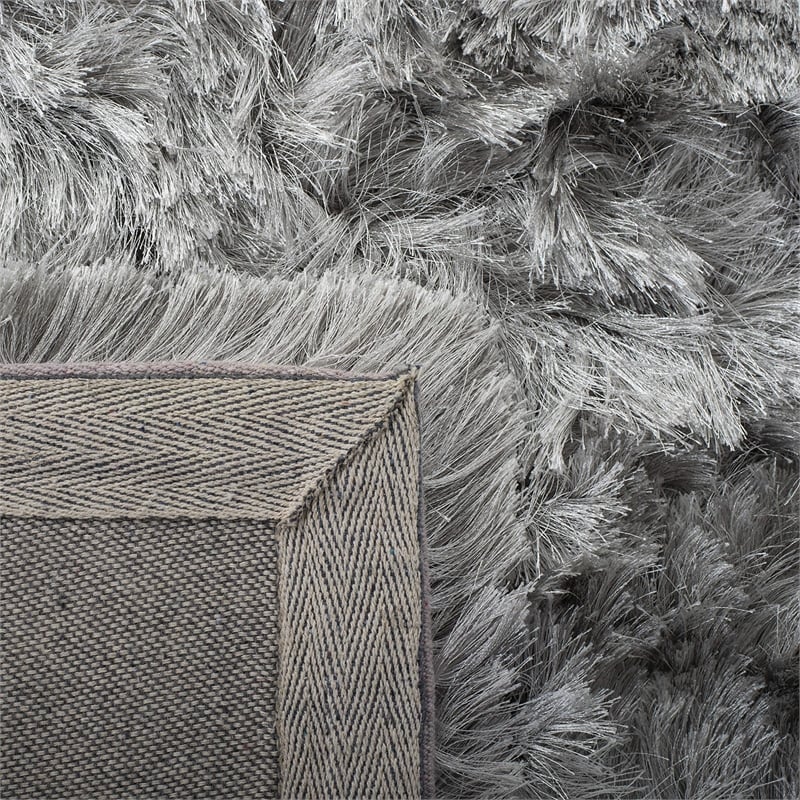 Safavieh Ocean 8' x 10' Hand Tufted Shag Rug in Silver