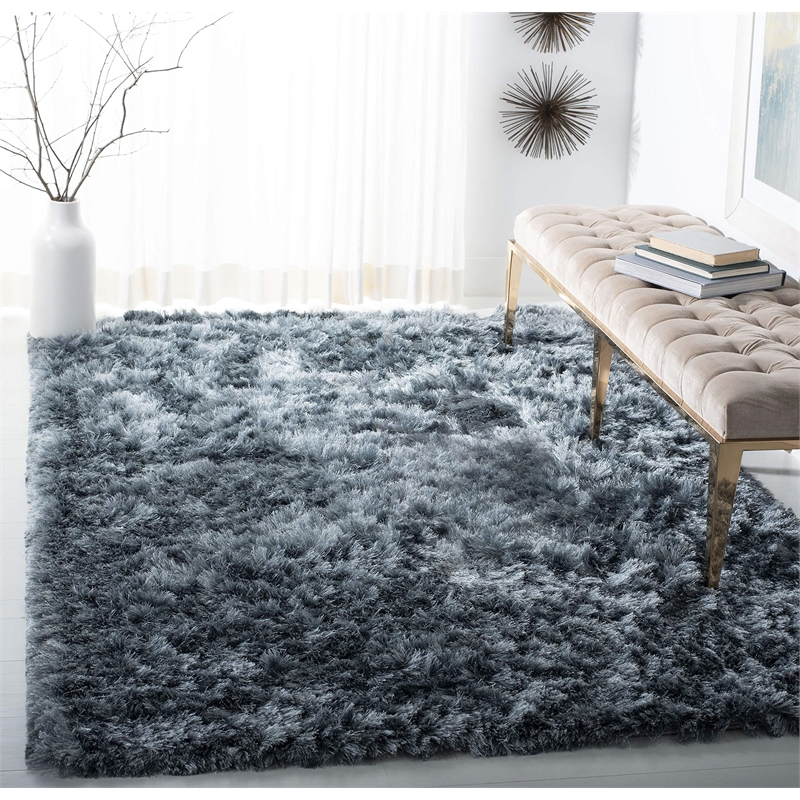 Safavieh Ocean 3' x 5' Hand Tufted Shag Rug in Slate