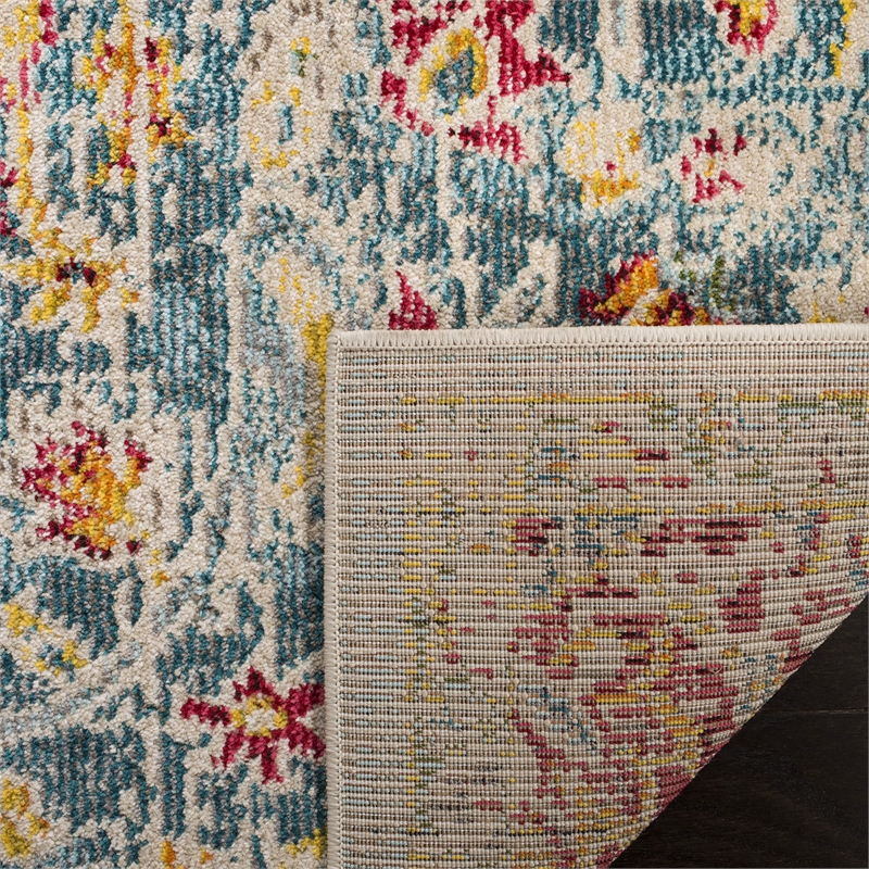 Safavieh Phoenix 4' x 6' Rug in Blue and Pink