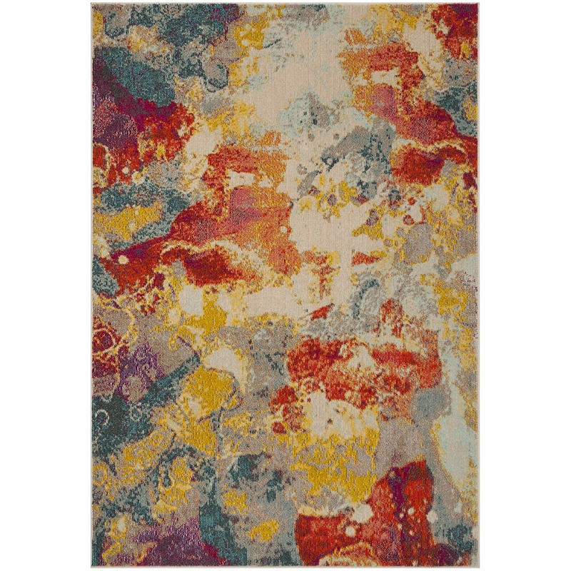 Safavieh Phoenix 3' x 5' Rug in Blue and Orange