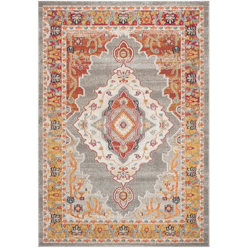 Safavieh Phoenix 3' x 5' Rug in Orange and Gray