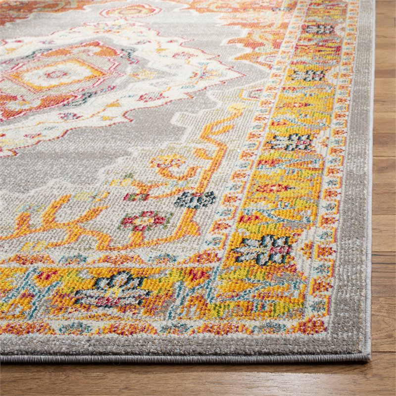 Safavieh Phoenix 9' x 12' Rug in Orange and Gray