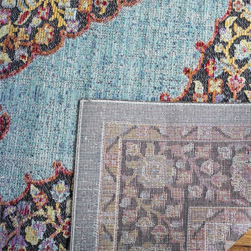 Safavieh Provance 8' x 10' Rug in Aqua and Red