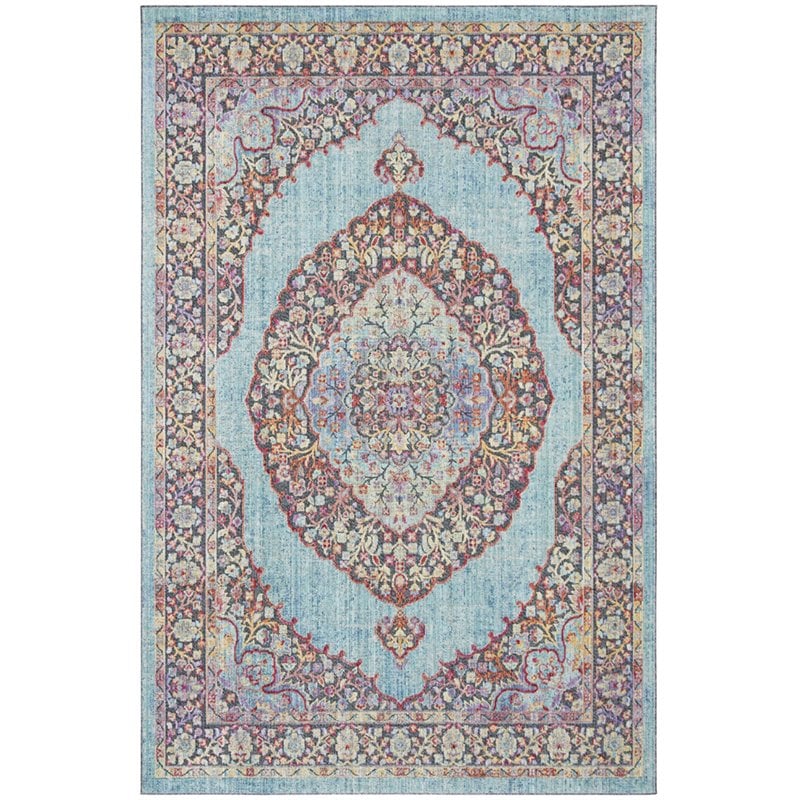 Safavieh Provance 8' x 10' Rug in Aqua and Red