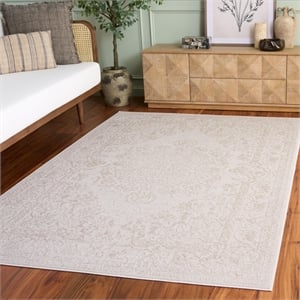 Safavieh Reflection 5'1&quot x 7'6&quot Rug in Cream and Ivory