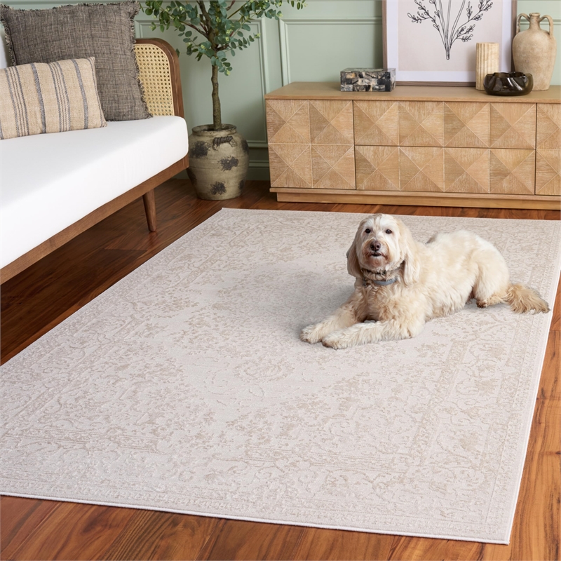 Safavieh Reflection 8' x 10' Rug in Cream and Ivory