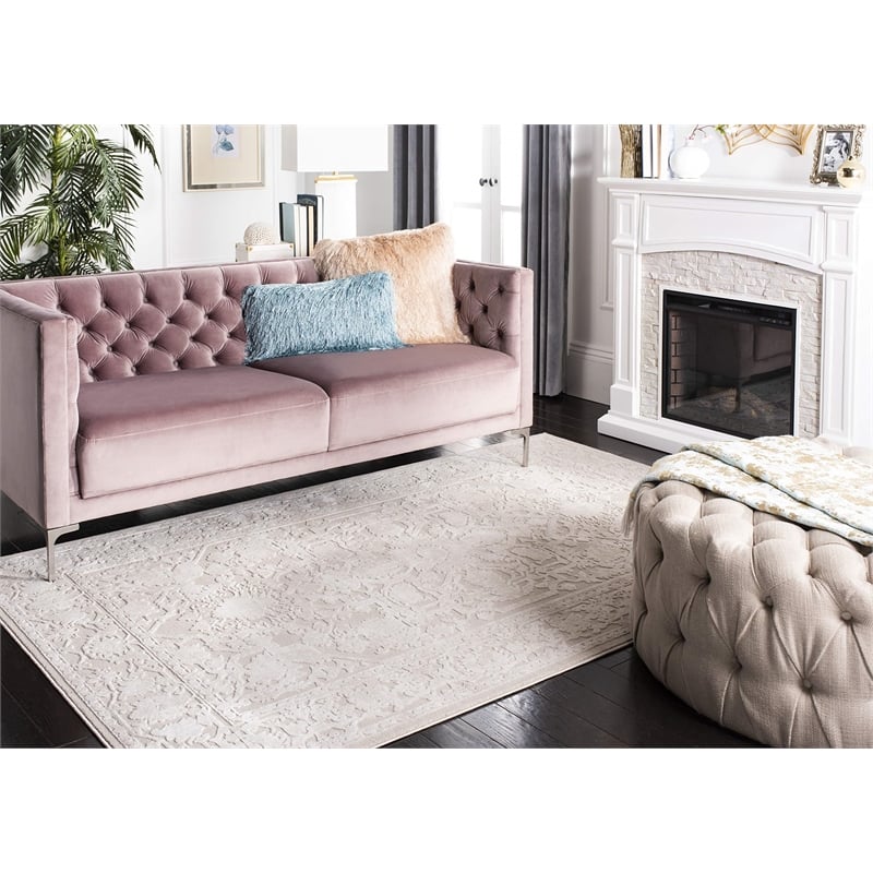 Safavieh Reflection 8' x 10' Rug in Cream and Ivory