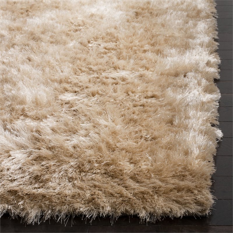 Safavieh Riviera 8' x 10' Hand Tufted Shag Rug in Beige