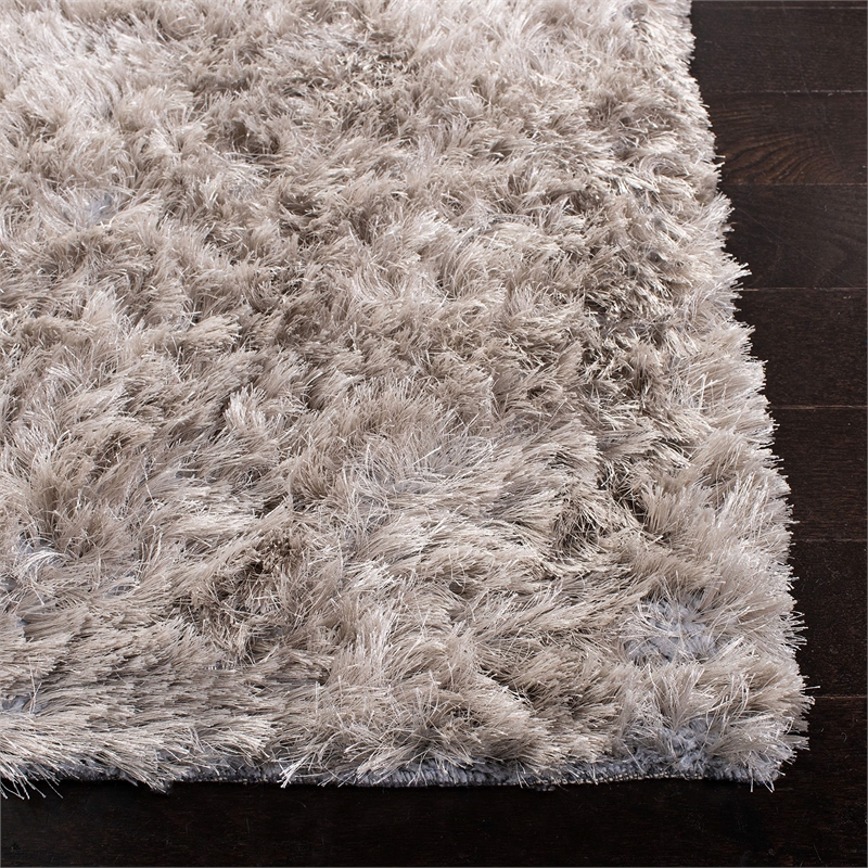 Safavieh Riviera 3' x 5' Hand Tufted Shag Rug in Light Gray