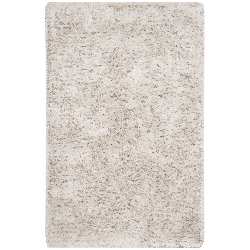 Safavieh Riviera 4' x 6' Hand Tufted Shag Rug in Light Gray