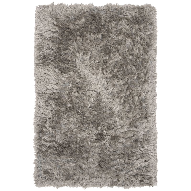 Safavieh Riviera 3' x 5' Hand Tufted Shag Rug in Silver