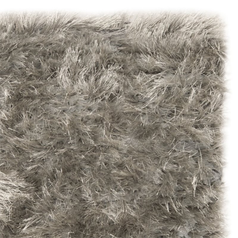 Safavieh Riviera 4' x 6' Hand Tufted Shag Rug in Silver