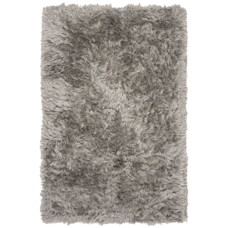 Safavieh Riviera 4' x 6' Hand Tufted Shag Rug in Silver