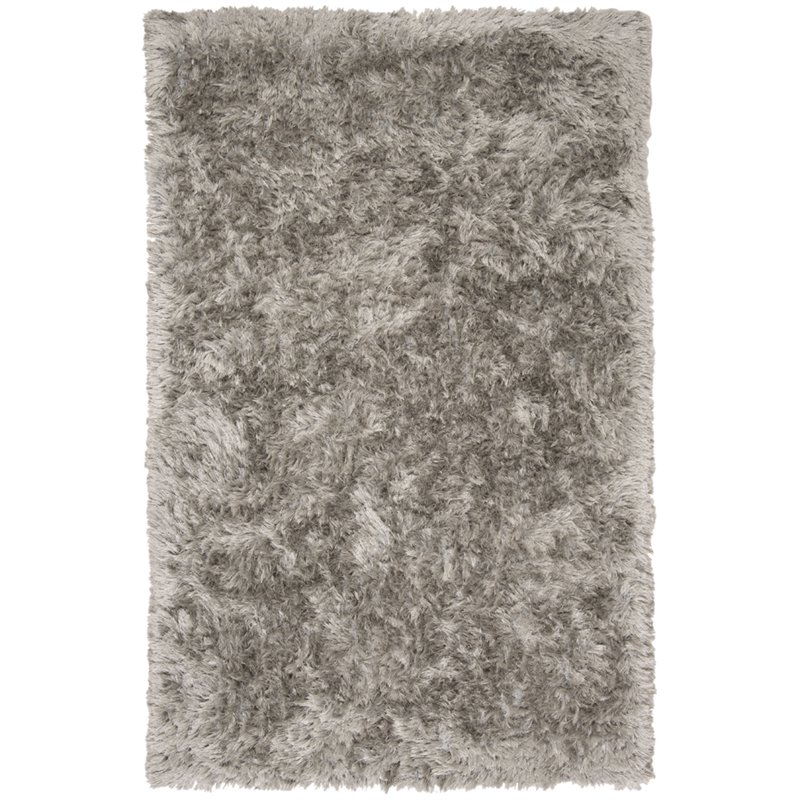 Safavieh Riviera 5' x 8' Hand Tufted Shag Rug in Silver