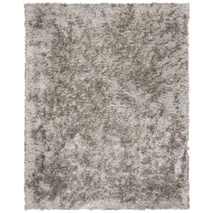 Safavieh Riviera 8' x 10' Hand Tufted Shag Rug in Silver
