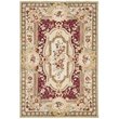 Safavieh Savonnerie 4' x 6' Hand Tufted Wool Rug in Red and Ivory