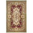 Safavieh Savonnerie 5' x 8' Hand Tufted Wool Rug in Red and Ivory
