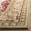 Safavieh Savonnerie 6' Square Hand Tufted Wool Rug in Red and Ivory