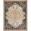 Safavieh Savonnerie 9' x 12' Hand Tufted Wool Rug in Ivory and Black