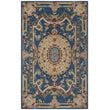 Safavieh Savonnerie 8' x 10' Hand Tufted Wool Rug in Blue and Ivory