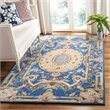 Safavieh Savonnerie 9' x 12' Hand Tufted Wool Rug in Blue and Ivory