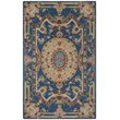 Safavieh Savonnerie 9' x 12' Hand Tufted Wool Rug in Blue and Ivory