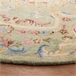 Safavieh Savonnerie 6' Round Hand Tufted Wool Rug in Sage and Blue