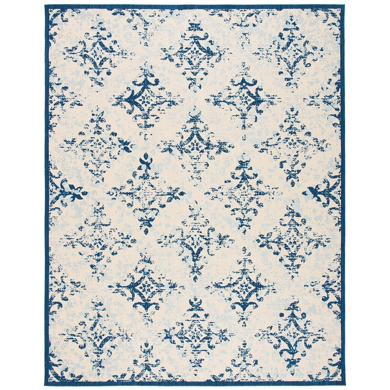 Safavieh Savonnerie 6' Square Hand Tufted Wool Rug in Sage and Blue
