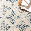 Safavieh Savonnerie 6' Square Hand Tufted Wool Rug in Sage and Blue
