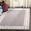 Safavieh 4' x 6' Hand Tufted Wool Rug in Gray and Ivory