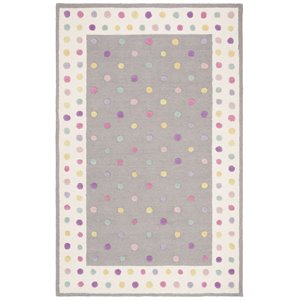 Safavieh 4' x 6' Hand Tufted Wool Rug in Gray and Ivory