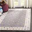 Safavieh 5' Square Hand Tufted Wool Rug in Gray and Ivory