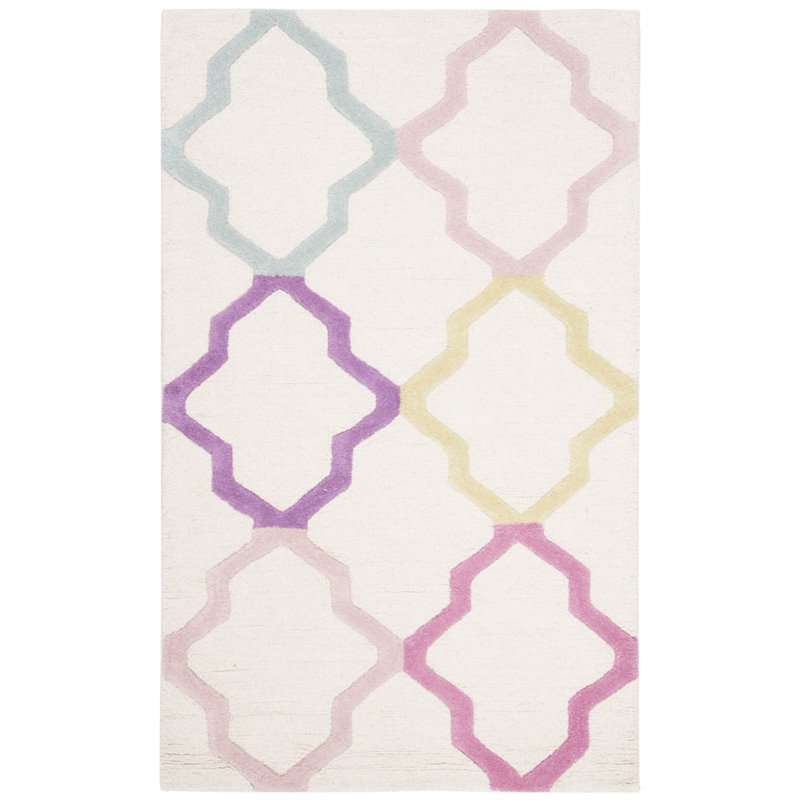 Safavieh 3' x 5' Hand Tufted Wool Rug in Ivory