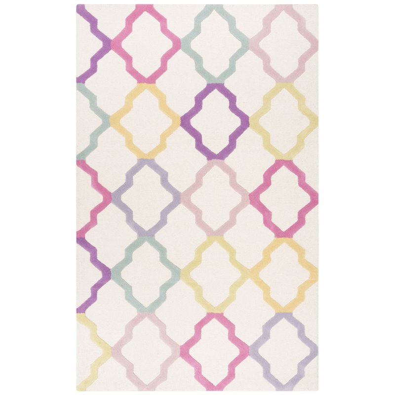 Safavieh 5' x 8' Hand Tufted Wool Rug in Ivory