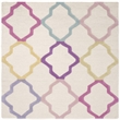 Safavieh 5' Square Hand Tufted Wool Rug in Ivory