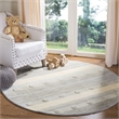 Safavieh 5' Round Hand Loomed Wool Rug in Gray and Ivory