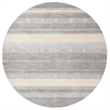 Safavieh 5' Round Hand Loomed Wool Rug in Gray and Ivory