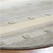 Safavieh 5' Round Hand Loomed Wool Rug in Gray and Ivory