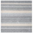 Safavieh 5' Square Hand Loomed Wool Rug in Gray and Ivory