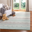 Safavieh 3' x 5' Hand Loomed Wool Rug in Aqua and Ivory
