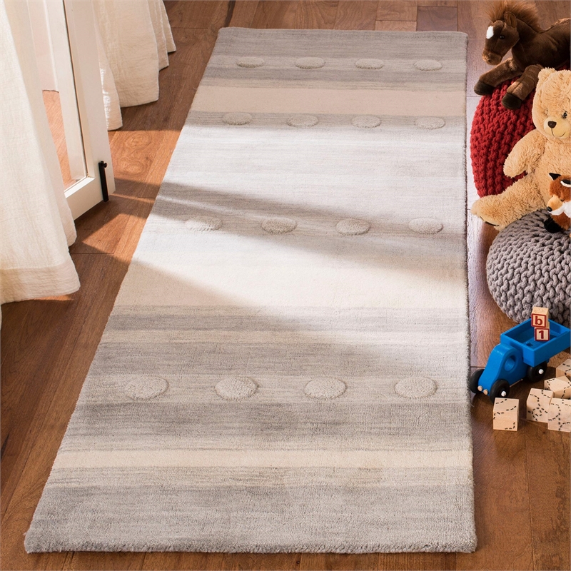 Safavieh 3' x 5' Hand Loomed Wool Rug in Aqua and Ivory
