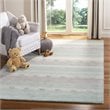 Safavieh 5' x 8' Hand Loomed Wool Rug in Aqua and Ivory
