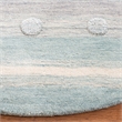 Safavieh 5' Round Hand Loomed Wool Rug in Aqua and Ivory