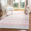 Safavieh 4' x 6' Hand Loomed Wool Rug in Light Blue and Pink