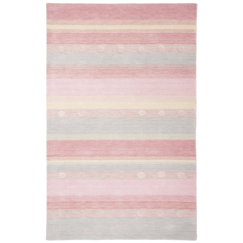 Safavieh 5' x 8' Hand Loomed Wool Rug in Light Blue and Pink