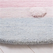 Safavieh 5' Round Hand Loomed Wool Rug in Light Blue and Pink