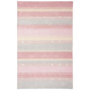 Safavieh 6' x 9' Hand Loomed Wool Rug in Light Blue and Pink
